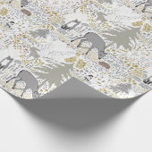 Waldtiere Winterwald Geschenkpapier (Ecke)