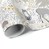 Waldtiere Winterwald Geschenkpapier (Rolleneckpunkt)