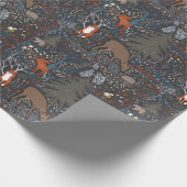 Waldtiere Winterwald Geschenkpapier (Ecke)