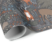 Waldtiere Winterwald Geschenkpapier (Rolleneckpunkt)