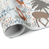Waldtiere Winterwald Geschenkpapier (Rolleneckpunkt)