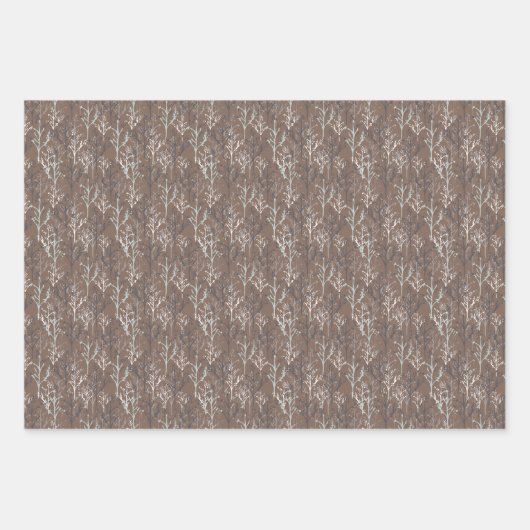 Waldtiere Winterwald Geschenkpapier Set (Vorderseite 2)