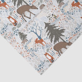 Waldtiere Winterwald Seidenpapier (Detail)