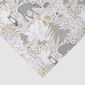 Waldtiere Winterwald Seidenpapier (Detail)