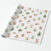 Waldtiere Woodland Baby Boy Dusche Geschenkpapier (Ungerollt)
