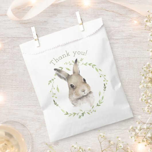 Waldtiere Wreath Bunny Rabbit Wasserfarbe Geschenktütchen (Ausgeschnitten)
