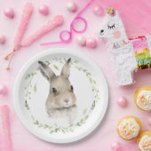 Waldtiere Wreath Bunny Rabbit Wasserfarbe Pappteller (Party)