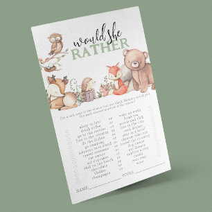 Waldtiere Würde Sie Eher Baby Shower Spiel
