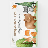 Waldtiere zum Geburtstag Banner (Vertikal)