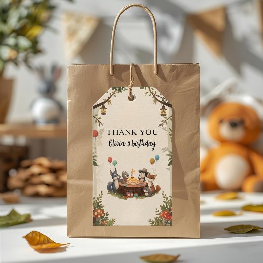 "Waldtiere zum Geburtstag Danke Geschenkanhänger