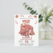 Waldtiere zum Geburtstag Einladung: Niederwald Postkarte (Stehend Vorderseite)