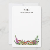 Waldtiere zum Geburtstag von Waldtieren Einladung (Rückseite)