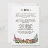 Waldtiere zum Hochzeitsempfang Einladung (Rückseite)