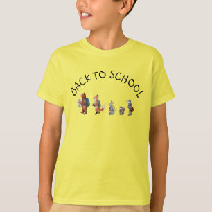 Waldtiere Zurück in die Schule Wasserfarben T-Shirt