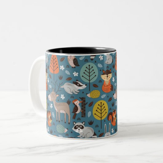 Waldtiere Zwei-Töne-Tasse Zweifarbige Tasse (Vorderseite Links)