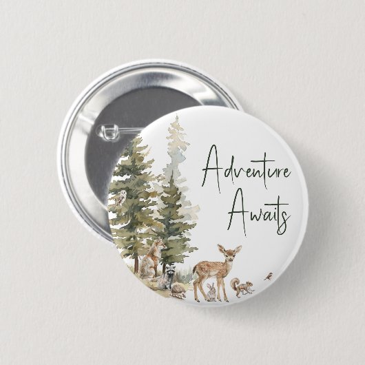 Waldtiererlebnis erwartet Sie Button (Vorne & Hinten)