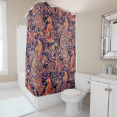 WALDTIERFox,Pfau,Hare Pink Blue Floral Duschvorhang (Beispiel)