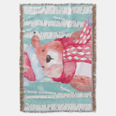 Waldtierfreunde im Winterwald - Bär Decke (Vorderseite Vertikal)