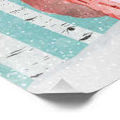 Waldtierfreunde im Winterwald - Bär Poster (Ecke)