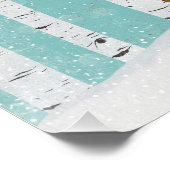 Waldtierfreunde im Winterwald - Hirsch Poster (Ecke)