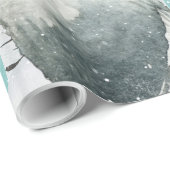 Waldtierfreunde im Winterwald - Racoon Geschenkpapier (Rolleneckpunkt)