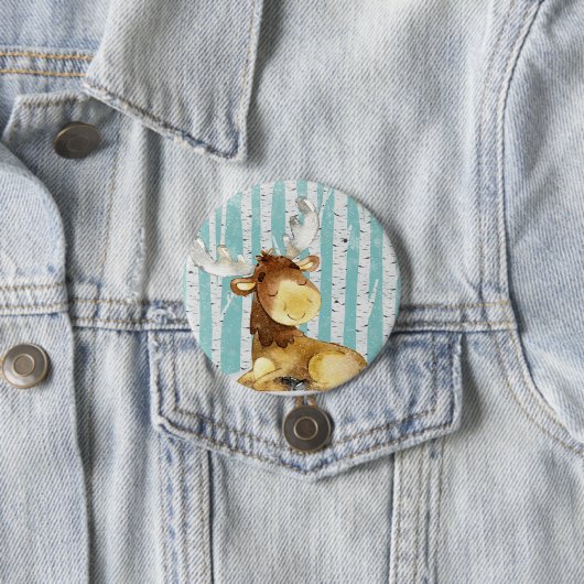 Waldtierfreunde in den Winter-Waldrotwild Button (Beispiel)