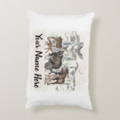 Waldtierfreunde Personalisiert Dekokissen (Rückseite(Vertikal))