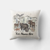 Waldtierfreunde Personalisiert Kissen (Rückseite)