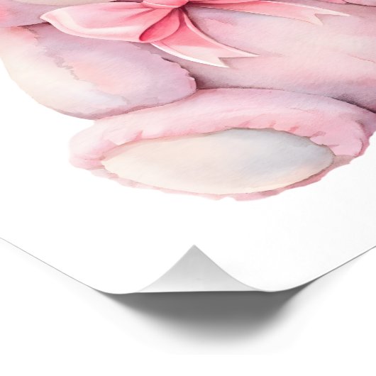 Waldtierfreunde Wasserfarbe Geburtsdetails Poster (Ecke)