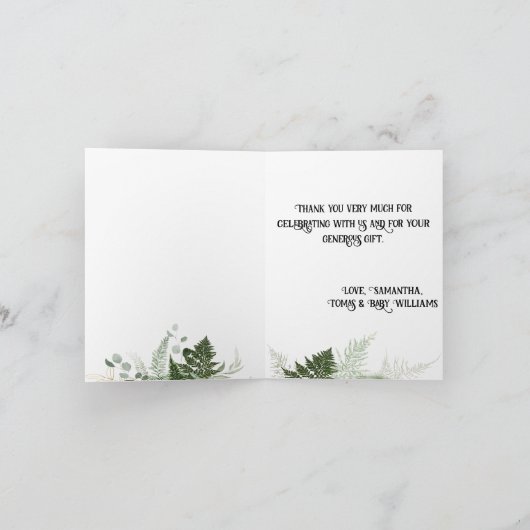 Waldtiergartendusche Dankeskarte (Innenseite)