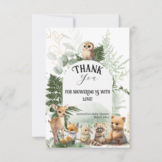 Waldtiergartendusche Dankeskarte (Vorderseite)