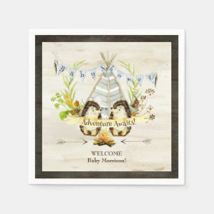 WaldtierIgelTeepee Boho Baby-Dusche Serviette