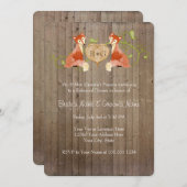 Waldtierkreaturen, Fox n Vines Hochzeiten Einladung (Vorne/Hinten)