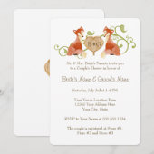 Waldtierkreaturen, Fox n Vines Hochzeiten Einladung (Vorne/Hinten)