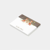 Waldtierkreaturen, Fox n Vines Hochzeiten Post-it Klebezettel (angewinkelt)