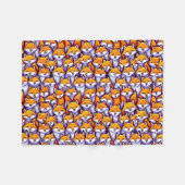 Waldtiermuster aus Rotfuchs-Cartoon niedlich Fleecedecke (Vorderseite (Horizontal))