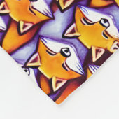 Waldtiermuster aus Rotfuchs-Cartoon niedlich Fleecedecke (Ecke)