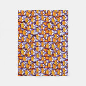 Waldtiermuster aus Rotfuchs-Cartoon niedlich Fleecedecke (Vorderseite)