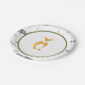 Waldtierpapierplattenfox-PapierTeller Pappteller (Schrägansicht)