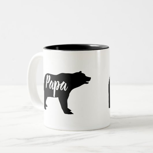 Waldtierpappenbär Zweifarbige Tasse (Vorderseite Links)