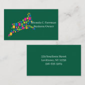 Waldtiertheater mit schlängelgrüner Moderne Visitenkarte (Vorne/Hinten)