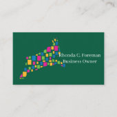 Waldtiertheater mit schlängelgrüner Moderne Visitenkarte (Vorderseite)