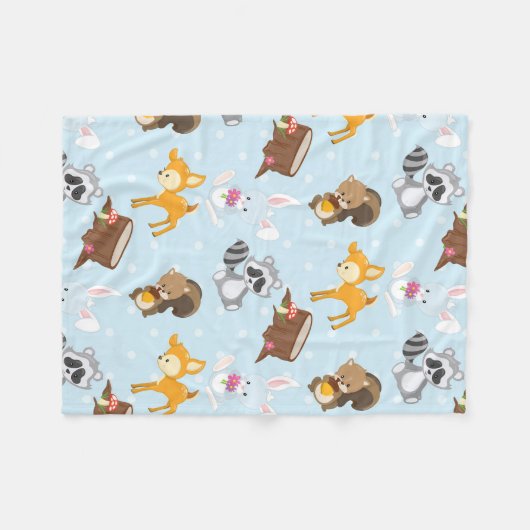 Waldtierunisexbaby-Fleecedecke Fleecedecke (Vorderseite (Horizontal))