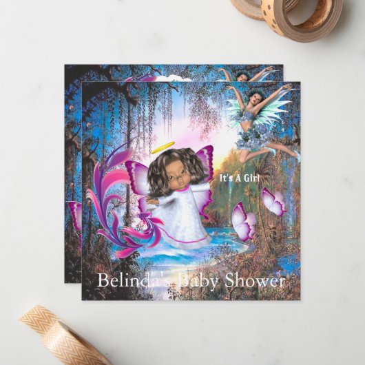 Waldträume im Feenwesen Mitteilungskarte (Vorderseite/Rückseite Beispiel)