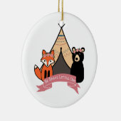 Waldverzierung für Baby Keramikornament (Rechts)