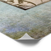 Waldvögel - Bluebirds auf einer Zweigstelle Poster (Ecke)