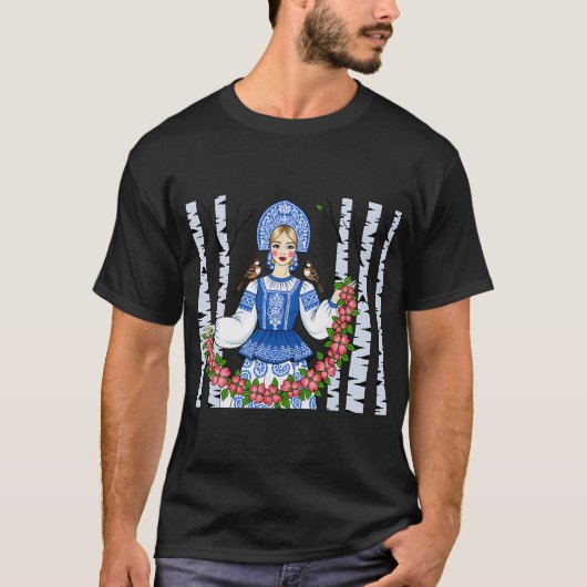 Waldvögel Blumenkranz T-Shirt (Vorderseite)
