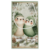 Waldvögel im Winter Kleine Geschenktüte (Rückseite)