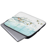 Waldvögel im Winter Laptopschutzhülle (Vorne Knopf)