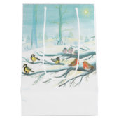 Waldvögel im Winter Mittlere Geschenktüte (Rückseite)